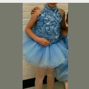 Children sky blue Dance Dress (M)